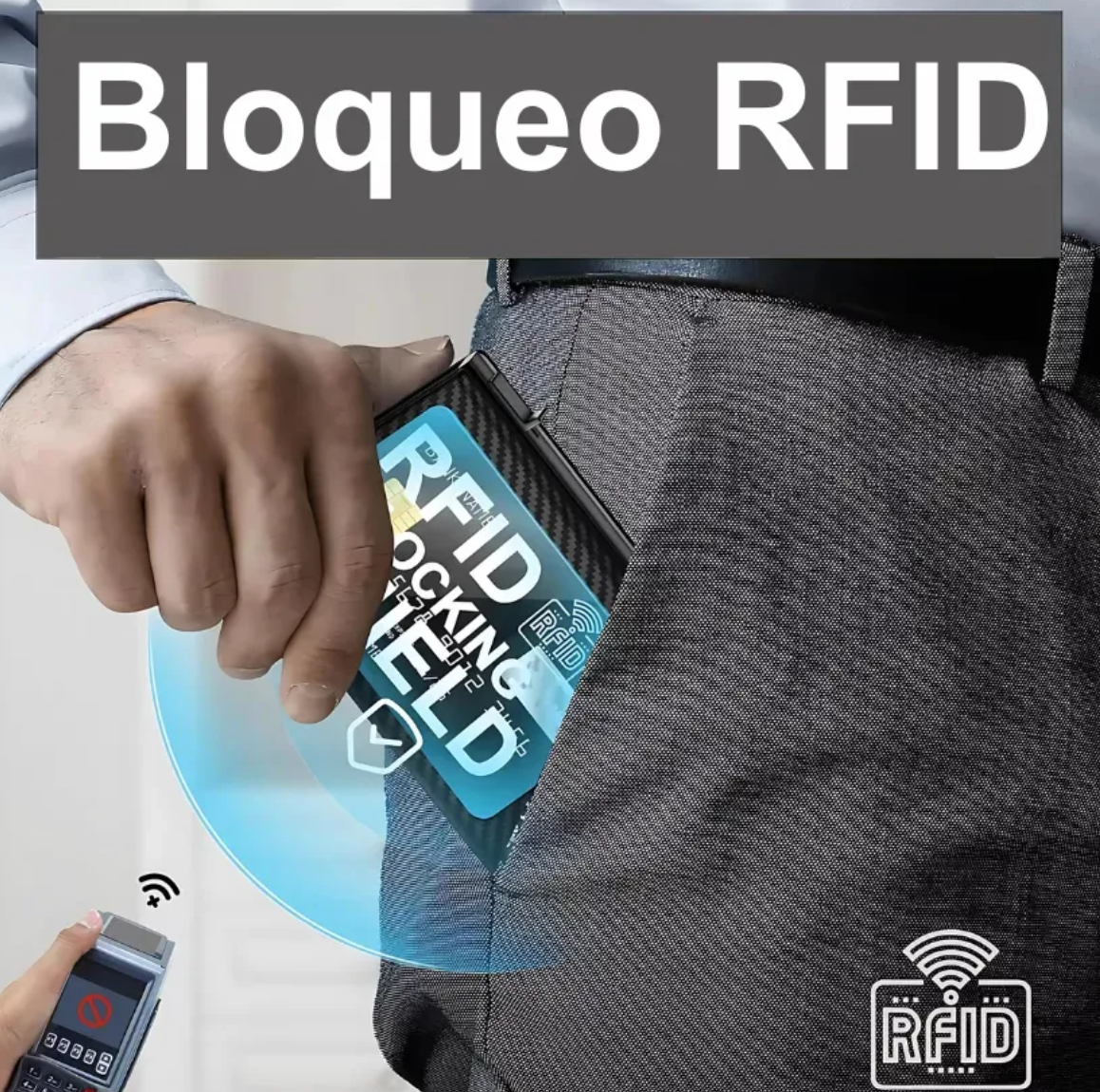 Cartera Aluminio Proteccion RFID